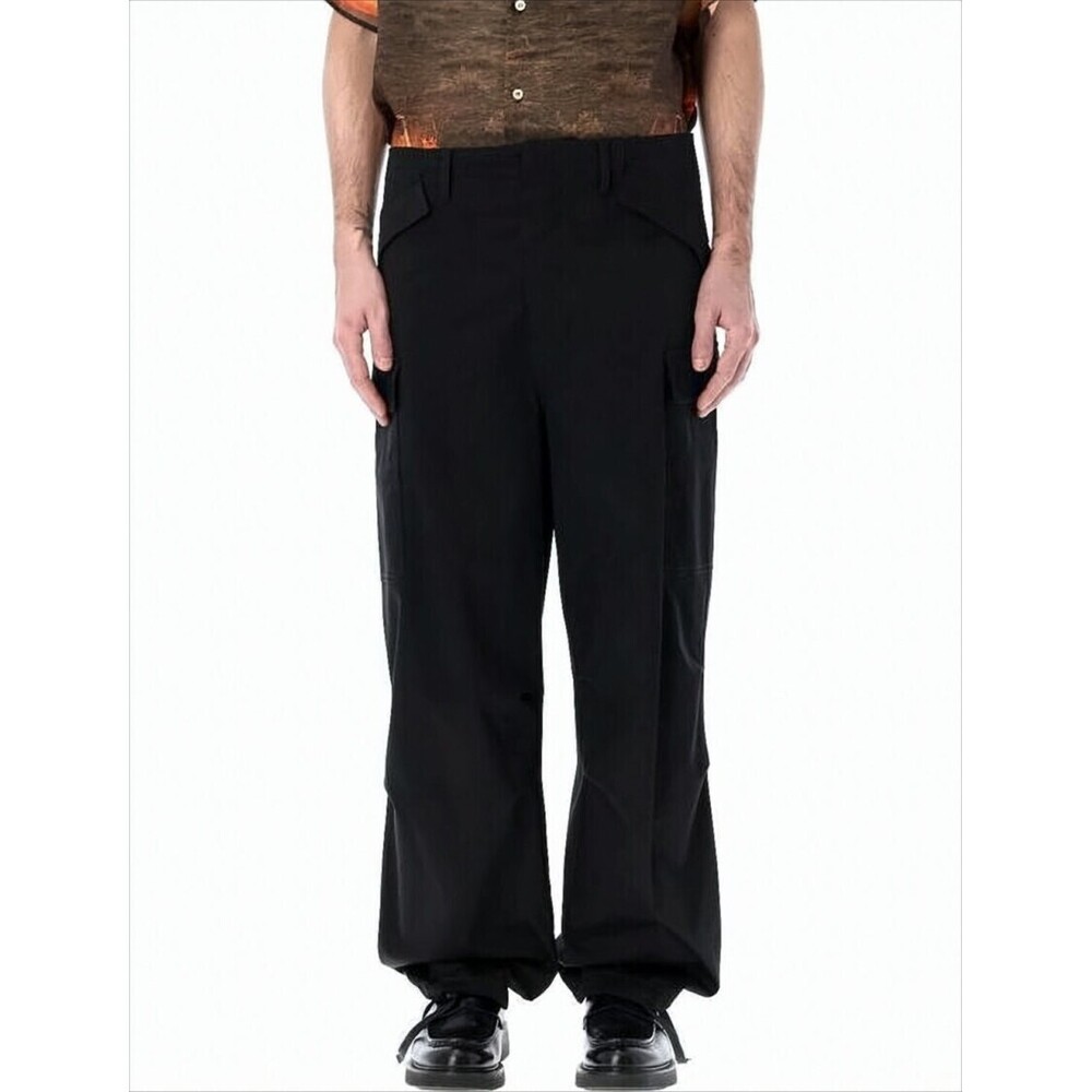 MSGM Utilitarian Straight Fit Pants with Flap Pockets